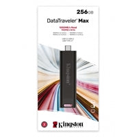 Kingston DTMAX/256GB DataTraveler Max 256GB USB-C USB Drive, USB3.2, Gen2, 1000MB/s, Black, Retail Boxed Kingston DTMAX/256GB DataTraveler Max 256GB USB-C USB Drive, USB3.2, Gen2, 1000MB/s, Black, Retail Boxed